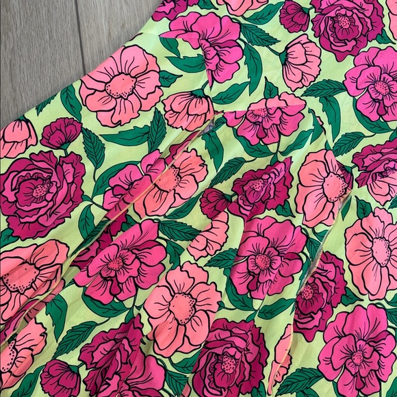 Y2K Betsey Johnson All Over Floral Print Dress Sz XXL Baby Doll Bright - Picture 3 of 10